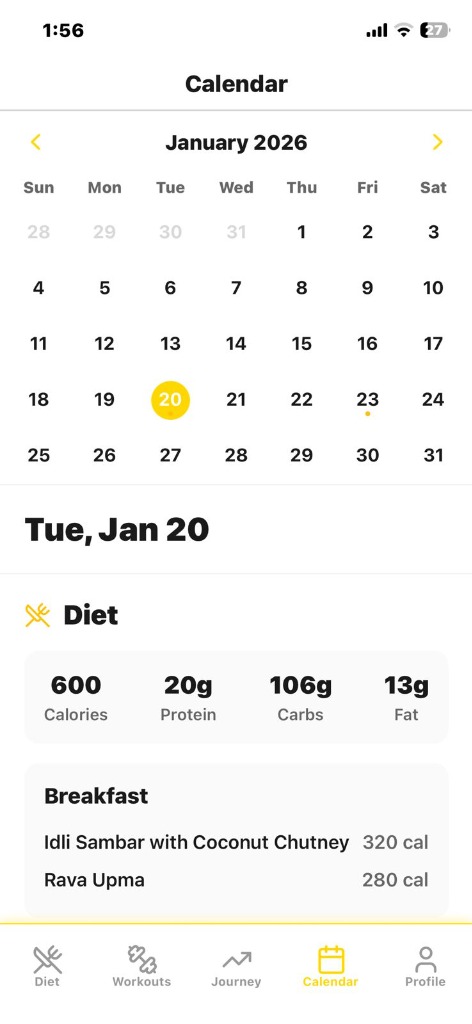 Diet Calendar